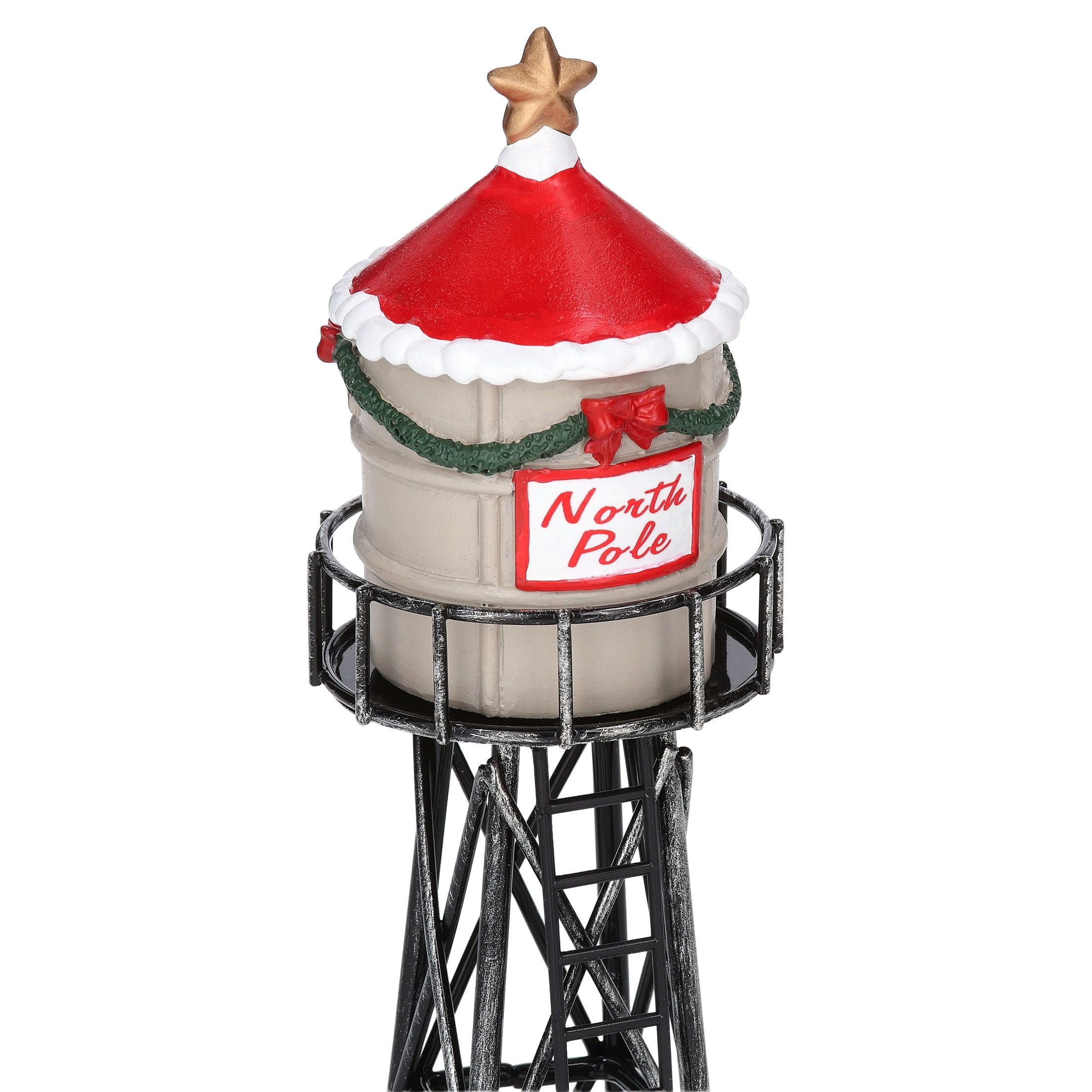 Holiday Water Tower Christmas Village Accessory, Multicolor, 7.62", by Holiday Time