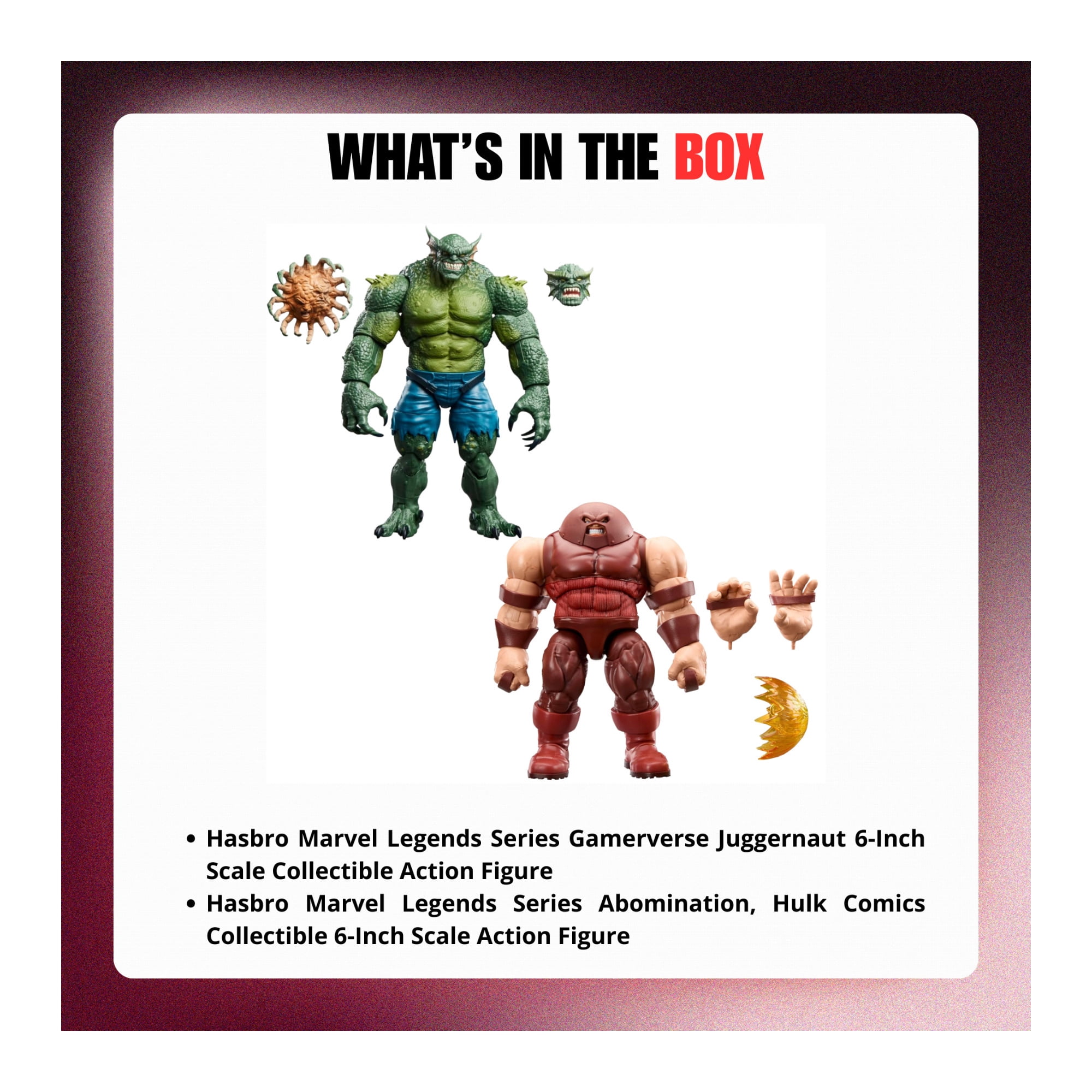 Hasbro Marvel Legends Series Juggernaut and Hulk 6-Inch Action Figures Bundle (2 Items)