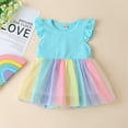 thumbnail image 2 of Utlike Girls Outfit Sets Multicolor Dress Clothes Sleeveless Toddler Rainbow Baby Ruffle Girls Playtime Sets Size 12 Months-18 Months, 2 of 9