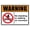 Warning Sign 4, variant on Warning Sign No Smoking Within 10 Feet of Main Entrances Exits - 8"x12" Aluminum Metal Tin Business Sign