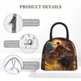 thumbnail image 4 of Haiem Colorful Bull Western Man Printed Lunch Bag Women, Lunch Box Lunch Bag for Women, Small Leakproof Cute Lunch Tote Large Capacity Reusable Insulated Cooler Lunch Container, 4 of 6