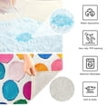 thumbnail image 3 of Yayeee Bath Rug for Bathroom Floor Non Slip Contour Fluffy Soft Absorbent Mat, 20"x24", Watercolor Circles, 3 of 7