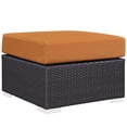 thumbnail image 6 of Modern Contemporary Urban Design Outdoor Patio Balcony Three PCS Sofa Set, Orange, Rattan, 6 of 7