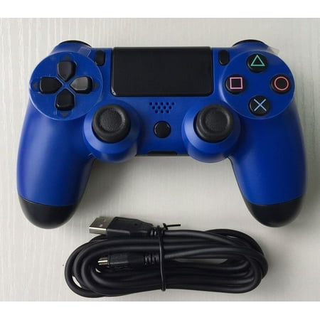 Playstation Game Pad Controller - USB Wired Game Controller Gamepad, Sony PS4 Playstation 4, Blue