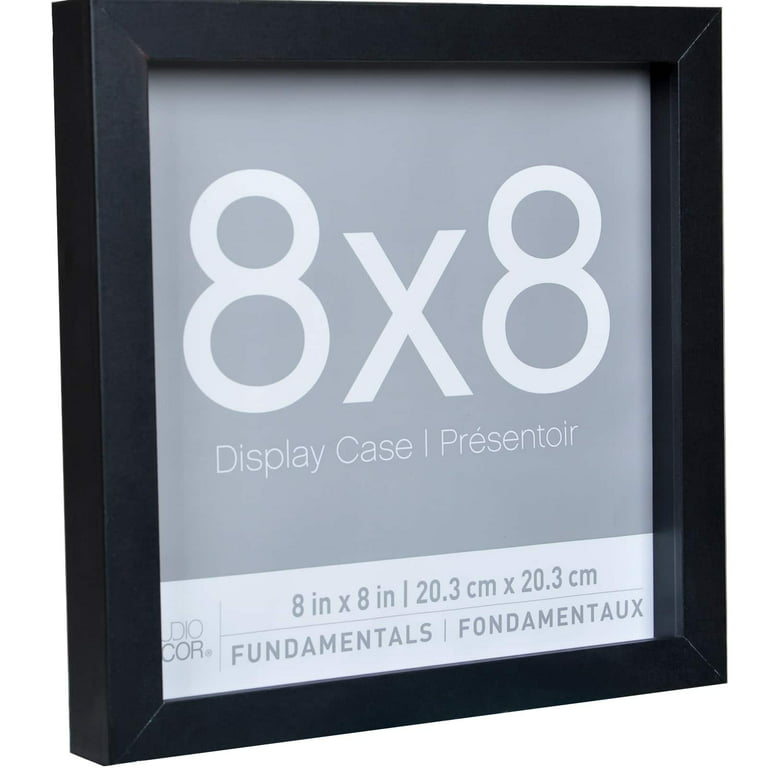 3-Pack Black 8 x 8 Shadow Boxes, Fundamentals By Studio Décor