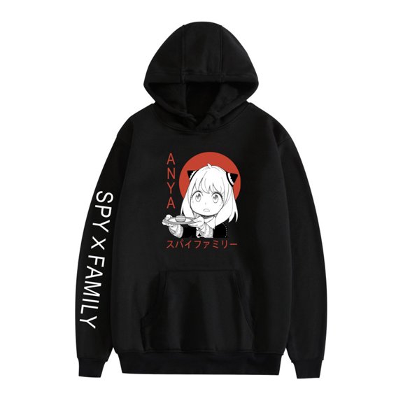 JMKEY Unisex Anime Spy x Family Hoodie Anya Forger Cosplay Pullover Hooded Sweatshirt Hip Hop Men/Women Streetwear