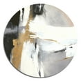 thumbnail image 3 of Designart "Harmony of Marble Black and Gold VI" Abstract Marble Metal Round Wall Art Prints, 3 of 5