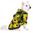 thumbnail image 2 of Fotbe Sunflowers In Vintage Print Small Dog Sweater Hoodies Pet Grey Hooded Soft Fleece Sweatshirts with Pocket Fall Winter Puppy Cat Sweaters Warm Clothes-X-Small, 2 of 7