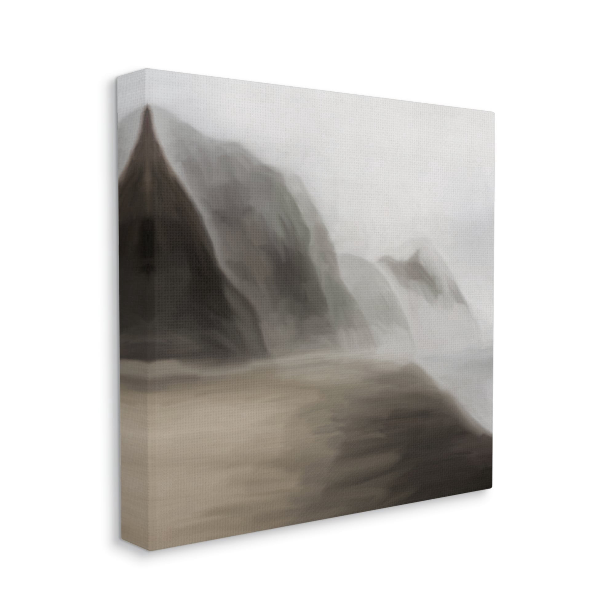 Stupell Industries Serene Mountain Landscape Foggy Abstract Clouds Canvas Wall Art, 17 x 17, Design by JJ Design House LLC