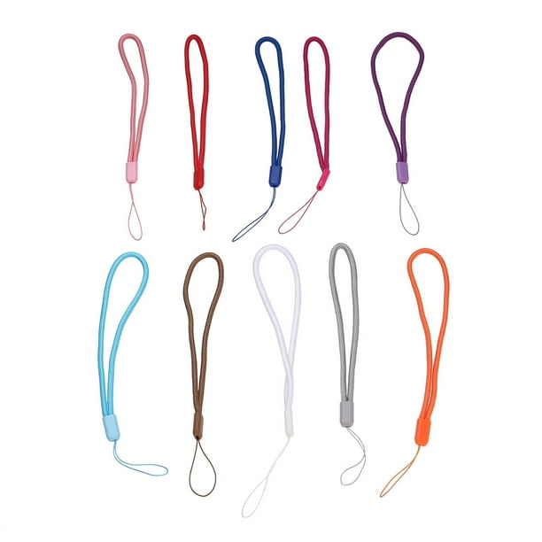 10PCS Short Phone Lanyards Colorful Wrist Strap Lightweight Nylon Hand