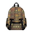 thumbnail image 3 of Boho Golden Ethnic Pattern Backpack for School,Cute School Bag,Schoolbag with Adjustable Shoulder Straps & Padded Back,15.25"x11.5"x5.25", 3 of 5