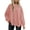 Pink, variant on MOSHU Crewneck Sweaters for Women Drop Shoulder Long Sleeve Tops Side Slit Oversized Pullover Sweaters