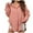 Pink, variant on ICHUANYI Women's Oversized Solid Color Shirts Lapel Long Sleeve Button Down Blouses V Neck Casual Loose Tops