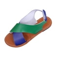 thumbnail image 2 of DIVVce Color Block Cross Strap Sandals For Women Open Toe Comfortable Casual Summer Footwear, 2 of 8