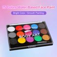 thumbnail image 2 of Kit de pintura corporal yeacher 15 colores Brillo a base de agua, 2 of 8