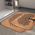 thumbnail image 5 of 1pc Tree on Coir Mat Absorbent Non-Slip Bathroom Thickened Flannel Rug Decor,Soft,Quick Drying,Suitable For Indoor/outdoor Use,Bathrooms,Bedrooms,Kitchens,Terrace,Laundry Rooms,16"x24", 5 of 9