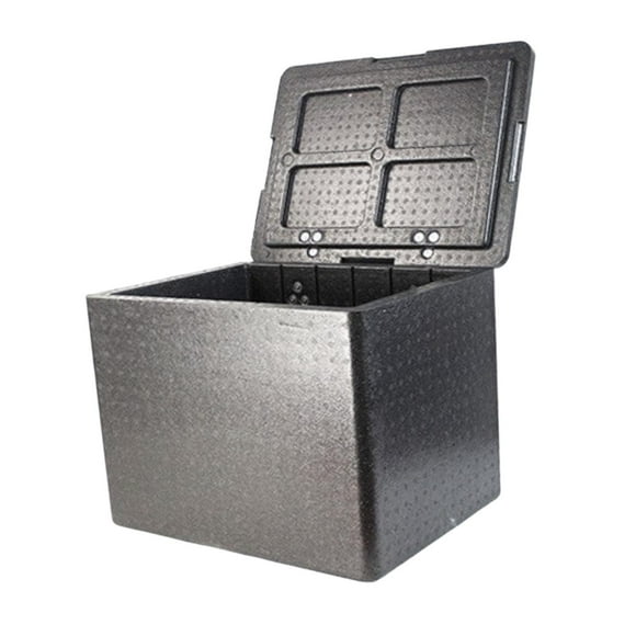 Caja de transporte de alimentos aislada, arcón congelador para acampar con tapa, caja de espuma aislada para 30 litros