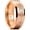 Rose Red-electrocardiogram pattern, variant on 8mm Rose Gold Tungsten Wedding Bands, Silver Electrocardiogram Lasered Wedding Rings for Men Women Matte Brushed Finish Beveled Edge, Comfort Fit & Durable, Size 10