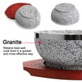 thumbnail image 3 of MDLUU Dolsot Bibimbap Bowl 32 Oz Granito Stone Bowl con base de madera Dolsot Pot para sopa coreana arroz y guiso, 3 of 5
