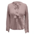 thumbnail image 4 of Women's Solid Color Bow Tie Cardigan Loose Long Sleeve Sweater Coat For Casual Wear Sweater Coats for Women Knee Length Sweater Dress plus Size Women Sweater Jacket for Women Casual Womens Cardigan, 4 of 4