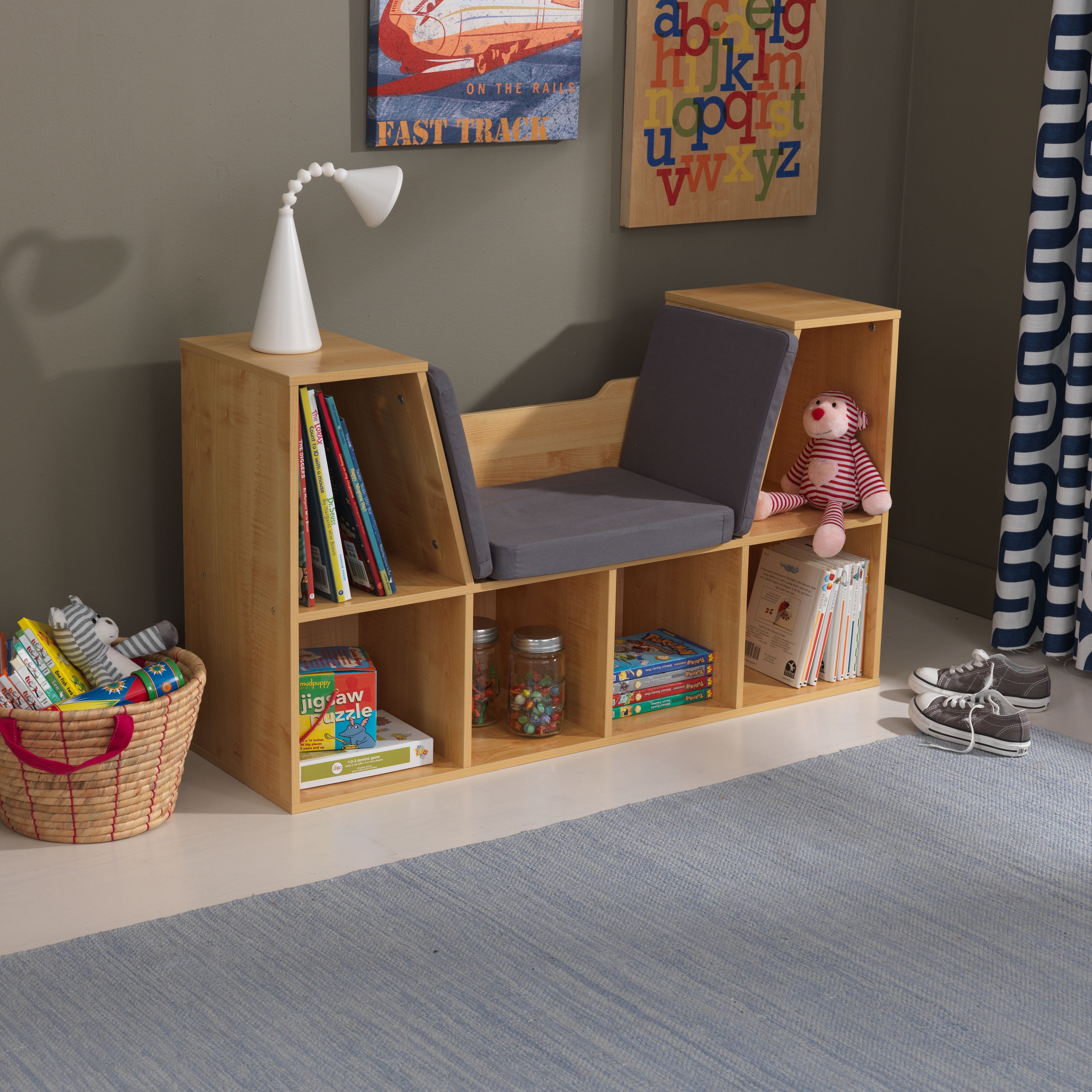 Kidkraft Bookcase With Reading Nook Natural Walmart Com