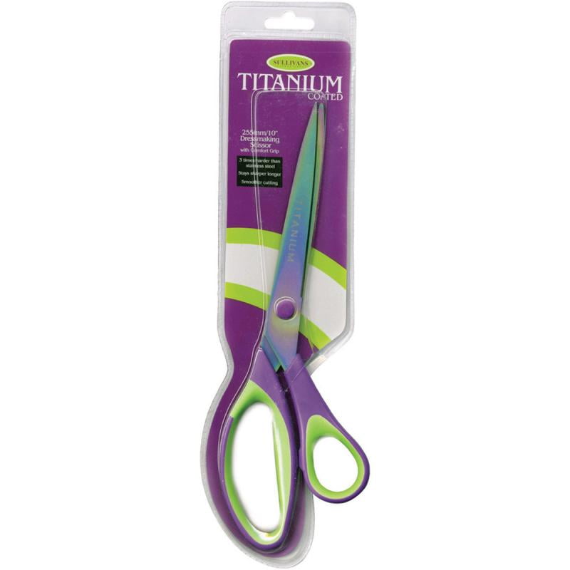 Titanium Dressmaker Scissors, 10', Purple/Green