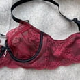 thumbnail image 6 of Perfectbot Lace Sheer Bras for Women, Sexy Push Up Breathable Balconette Demi Unlined Wireless Bra, 6 of 8