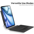 thumbnail image 3 of edaiser Stylus Pen + Detachable Keyboard Case Compatible with Apple iPad Air 11 inch (M3/M2) 2025, iPad Air (5th/4th), iPad Pro 11-inch (4th-1st) Gen, Black, 3 of 7