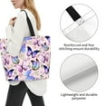 thumbnail image 3 of Butterflies Women's Tote Bags Reusable Grocery Shopping Bag Foldable for Beach Gym Work Daily Carry All, 3 of 6