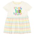 thumbnail image 3 of Inktastic Cute First Birthday Monster 1 Year Old Girls Baby Dress, 3 of 5