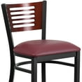 thumbnail image 4 of Flash Furniture HERCULES Series Black Slat Back Metal Restaurant Barstool - Mahogany Wood Back, Burgundy Vinyl Seat, 4 of 10