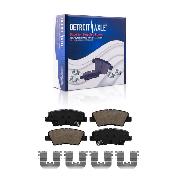 Detroit Axle - Rear Brake Pads for 2013-2018 Kia Optima 2011-2015 Hyundai Sonata 2012-2017 Azera, Ceramic Brake Pads