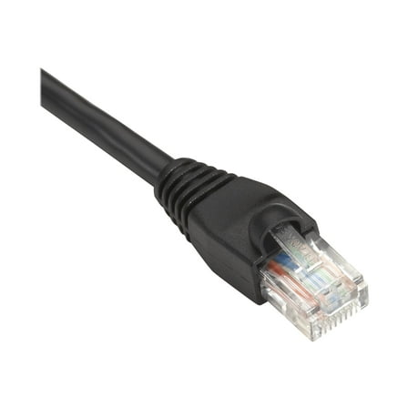 Black Box SpaceGAIN Reduced-Length - Patch cable - RJ-45 (M) to RJ-45 (M) - 9 in - CAT 5e - molded, stranded - black