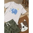 thumbnail image 3 of Funny Kids Elephant Drawing T-Shirt Toddler -Image by Shutterstock,  5 Toddler, 3 of 4