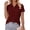 437#Wine, variant on Women's Polo Shirts Cotton 3-Button Short Sleeve Collared Tops Summer Cool Shirt Uniform Casual Shirts