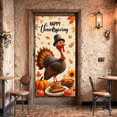 thumbnail image 5 of Cartoon Turkey Fall Leaves Thanksgiving Banner Autumn Theme Pilgrim Hat for Holiday Celebration Indoor Outdoor Decoration, 5 of 8