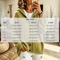 thumbnail image 2 of Rrxhxhs Cardigan for Women Solid Color Cable Knit Button Front Long Sleeve Loose Casual Hooded Sweater Cover Up, 2 of 5