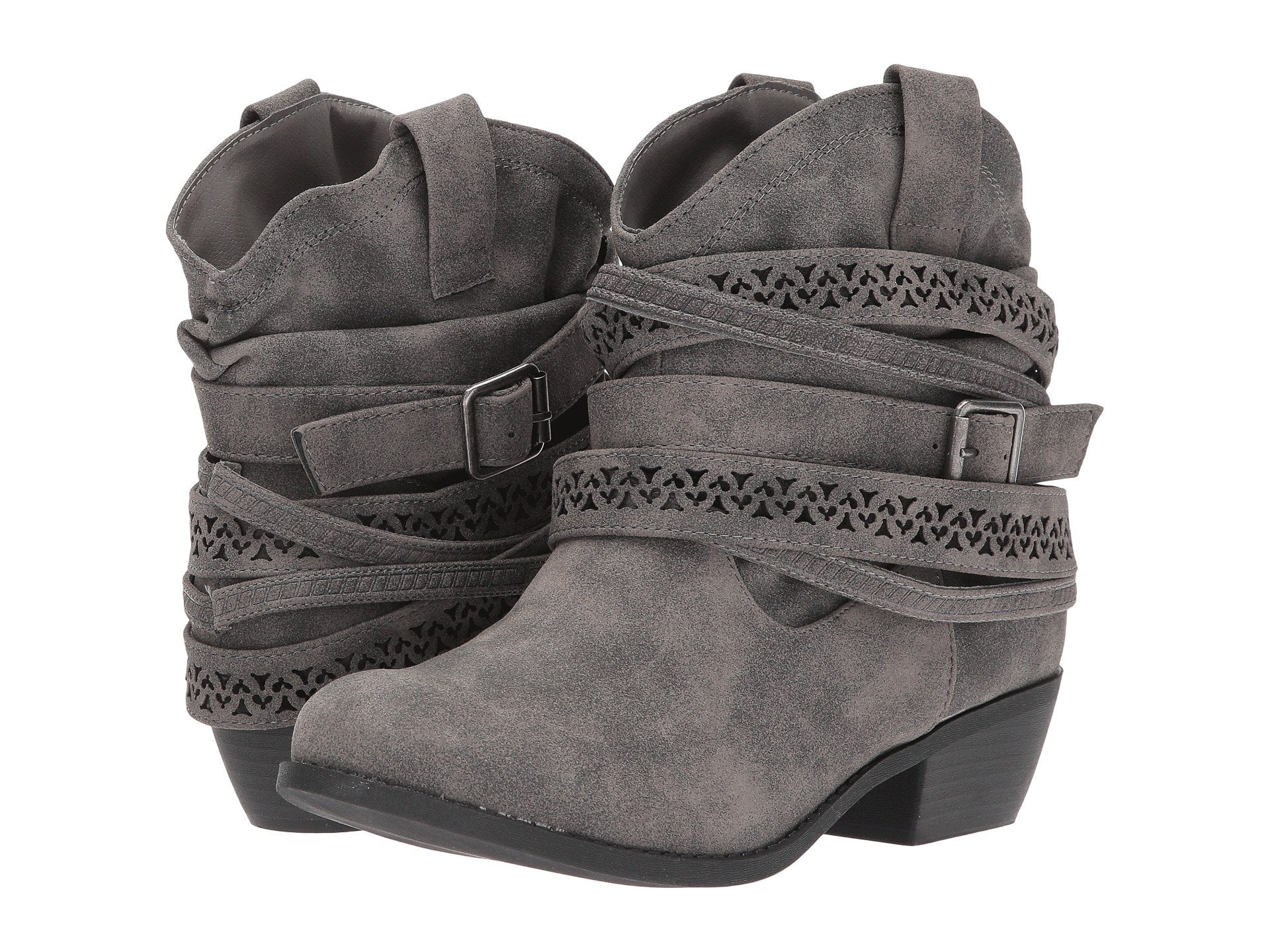 womens grey mid calf boots