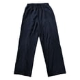 thumbnail image 5 of Women's Casual Straight Leg Pants - Side Button Design, Elastic Waist, Functional Pockets, Polyester, Sizes S-XXXL, 100-105cm Length, Machine Wash, 5 of 5
