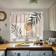 thumbnail image 5 of Boho Kitchen Curtains 39 Inch Length Modern Window Curtain Over Sink Bohemian Small Short Tier for Bathroom Cafe Rod Pocket (2 Panels, 27.5" W x 39" L), 5 of 6