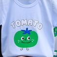 thumbnail image 4 of NIEWTR Baby Boy Girl Outfits Cute Bunny Carrot Short Sleeve T-shirt Tops Shorts Set Toddler Spring Summer Clothes(Light Blue,7-8 Years), 4 of 4