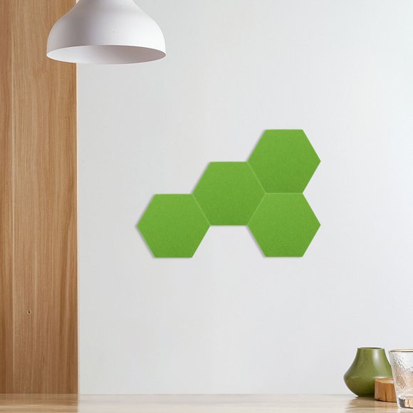 OULII 12Pcs Felt Tiles For Board Army Green Hexagon For Home Office Decor