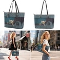 thumbnail image 2 of ZUXONGSY Leather Sea Turtle Starfish Print Tote Bag with Practicality Makeup Bag Wallet for Women PU Leather Top Handle Satchel Set with Casual Travel Toiletry Bag Slim Wallet for Shopping Work, 2 of 4