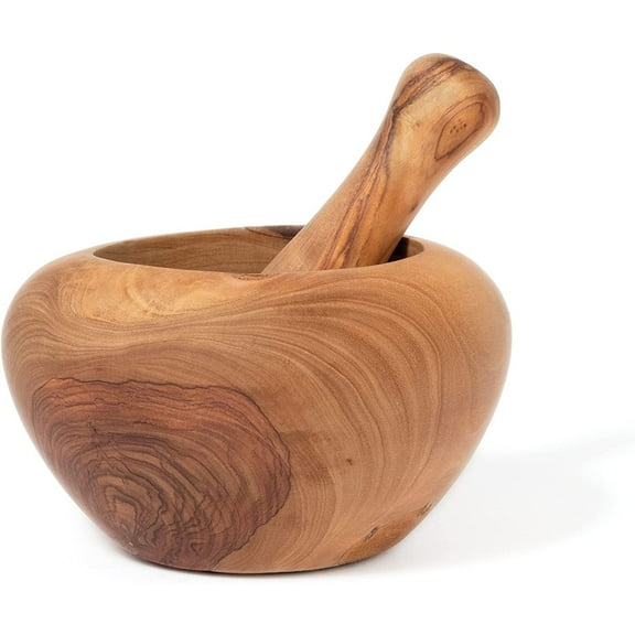 Lipper International Olive Wood Mortar and Pestle