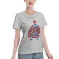 thumbnail image 2 of T-Shirt Basique à Manches Courtes pour Femmes une Pièce Jinping, 2 of 6