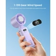 thumbnail image 5 of Handheld Portable Fan with Ice Cooler, Rechargeable Personal Fan, Super Mini Yet Powerful  - Gray/Purple, 5 of 8