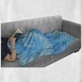 thumbnail image 6 of Snail Soft Flannel Fleece Throw Blanket, Spiral Helix of Growth Depth of Ocean Nautical Seashell Underwater Elements, Cozy Plush for Indoor and Outdoor Use, 70" x 90", Sky Blue and Aqua, by Ambesonne, 6 of 6