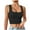 Black, variant on Ltctricy Women's Crop Tank Tops Seamless Square Neck Sleeveless Slim Cropped Workout Yoga Shirts Going out Cami Tees
