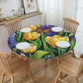 Spring Garden ing with Round Picnic Tablecloth, Waterproof Elastic