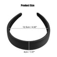 thumbnail image 2 of Unique Bargains Faux Leather Headband Hairband for Women 1.6 Inch Wide 1 Pcs Black, 2 of 7